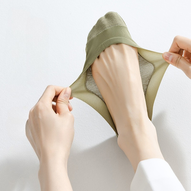 1 par de meias invisíveis Ice  - Heel Liner Grip avaliação e preço