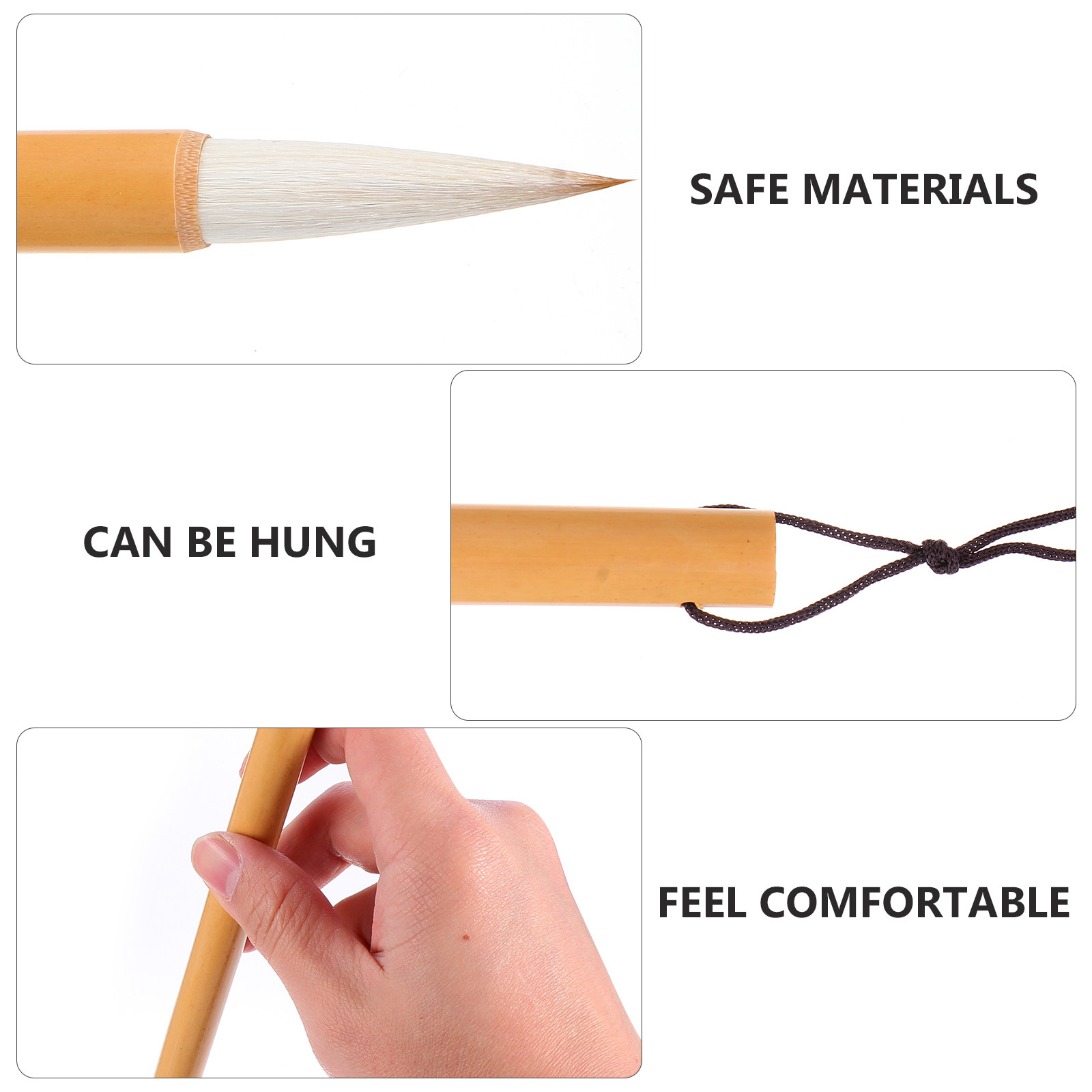 Conjunto de 3 Pincéis de Calig - Brush Bristle Set avaliação e preço